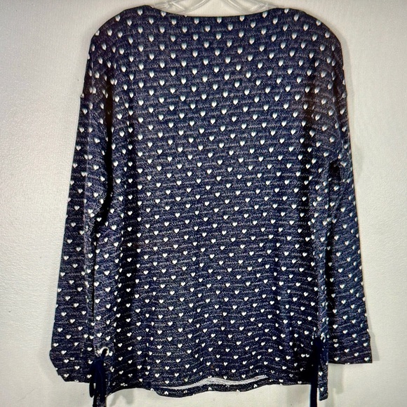 Talbots Black and White Heart Print Sweater NWOT - Picture 8 of 9